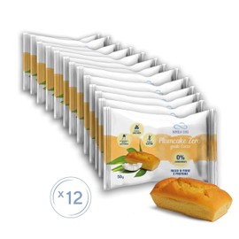 Nuvola Zero - Plumcake Zero with Coconut without Carbohydrates, Lactose Free, Sugar Free, Gluten Free Snack, Rich in Fibre, Pack of 12, Made in Italy