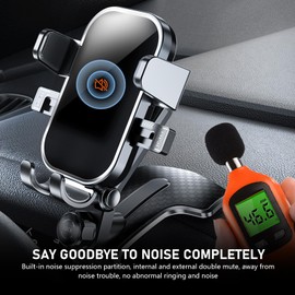 Merdege Car Phone Holder, Center Console Navigation Holder, Universal Adjustable Swivel Bracket, Compatible with 4-7 inches Cell Phones (Black)