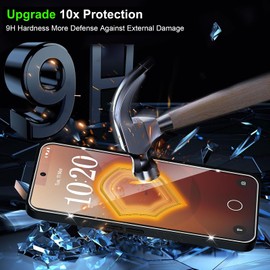 Hengnewro For Nothing Phone 3A for Tempered Glass, 2 Pieces Tempered Glass with 2 Pieces Camera Protection, 9H Hardness Tempered Glass Anti-Scratch HD Glass Film