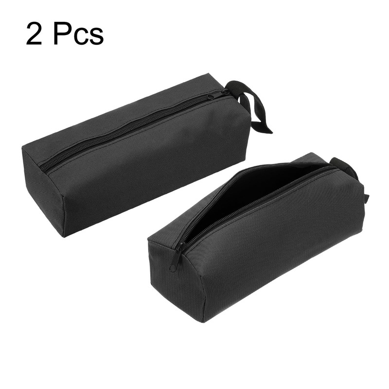 sourcing map 2pcs Zipper Utility Tool Bag 9.8x3.3x2.8 Inch Multi-purpose
