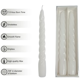 Spiral Candles Taper Candles Wedding Spiral Unscented Candles White Candles Home Decoration (FCMD05)