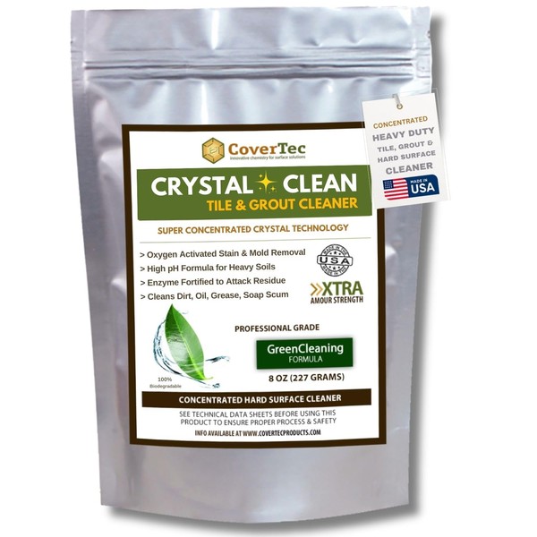 Crystal Clean Tile Grout, Hard Surface Powerful Mold, Mildew, Grease,