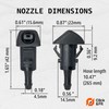 Windscreen Washer Nozzles 2pcs Compatible with Nissan Frontier Navara 2005-2021