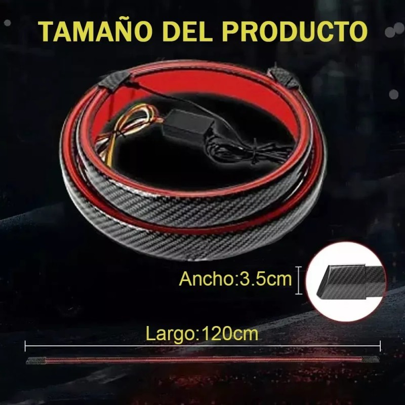 PUNKZZ Alerón Trasero Cajuela Led Universal Cola Luz 4 Colors
