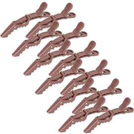 YISSION 12 Pcs Brown Alligator Hair Clips for Styling Sectioning Makeup Large Duck Billed Hair Clip No Crease Alligator Hair Barrettes for Thin Thick Hair Styling Accessories for Women Girls
