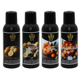 HAF® Saunaaufguss Konzentrat Set Zitrusfrüchte | 4 x 100 ml Saunaduft mit Citro Orange, Citro, Ingwer, Orange Mandarine | Saunaöl aus 100% natürlichen ätherischen Ölen