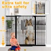 40.55" Extra Tall Baby Gate for Stairs Doorways, 63"-65.7" Auto
