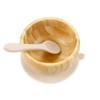PandaEar Bamboo Suction Feeding Set for Babies | Natural Wood