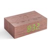 Gingko Design G003W8 Alarm Clock, Wood, Walnut, One size