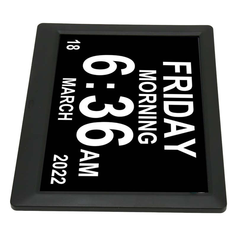 8.7inch Digital Day Calendar Clock Auto Dimming Large Display Medication
