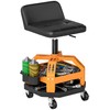 HOMCOM Rolling Mechanic Stool, 300 LBS Capacity Pneumatic Creeper Garage