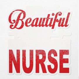 Decal Stickers of Beautiful Nurse Premium Indoor (No Waterproof) Vinyl Decal Stickers for Laptop Phone Accessory Helmet Car Window Mug Tuber Cup Door Wall Decoration - USCVER3f69610BL0124