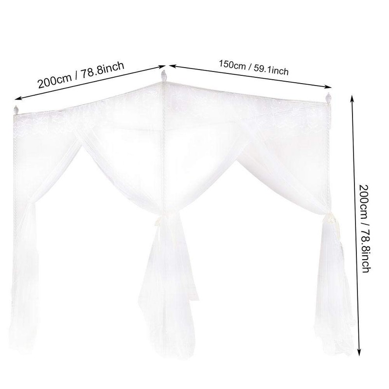 Caredy Mosquito Net, Universal White Luxury Mosquito Net Princess Three