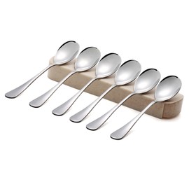 Teaspoons Set of 6 Stainless Steel Spoons 14cm Cutlery Spoons Set for Tea, Coffee, Use for Home, Kitchen, Restaurant, Dishwasher Safe with Recyclable Box
