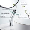Bathroom Vessel Faucet Chrome Waterfall Glass Spout Single Handle One