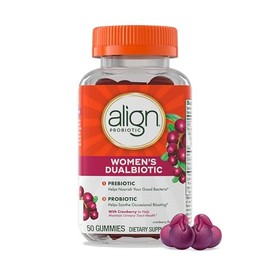 Align Probiotic, Women's Dualbiotic, Womens Probiotic Gummies, Prebiotics and Probiotics for Women, with Cranberry for Urinary Tract Health*, Cranberr