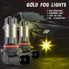 AuureLamp 9006 HB4 LED Fog Light Bulbs 4500K Golden For