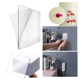 Double Sided Tape Heavy Duty 10PACK Mounting Adhesive Tape Clear Double Sided Tape for Walls Two Sided Tape Remover Waterproof Strong Squares 3’ Inches Sticky for Wall Door Windows Crafts