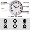 Rulart Wall Clock Battery Operated Bedroom - Modern Kitchen Small