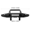 Front Bumper Aluminum Alloy RC Car Accessory with LED Light