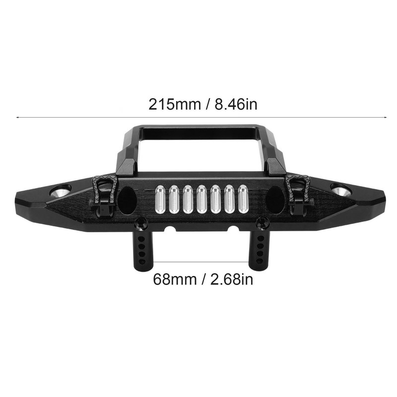 Front Bumper Aluminum Alloy RC Car Accessory with LED Light