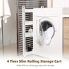 Epicover 4 Tiers Slim Rolling Storage Cart, 3.5 in Slim