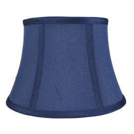 Urbanest Softback 7-inch by 10-inch by 7-inch Faux Silk Bell Lamp Shade, Navy Blue, Spider Washer Fitter