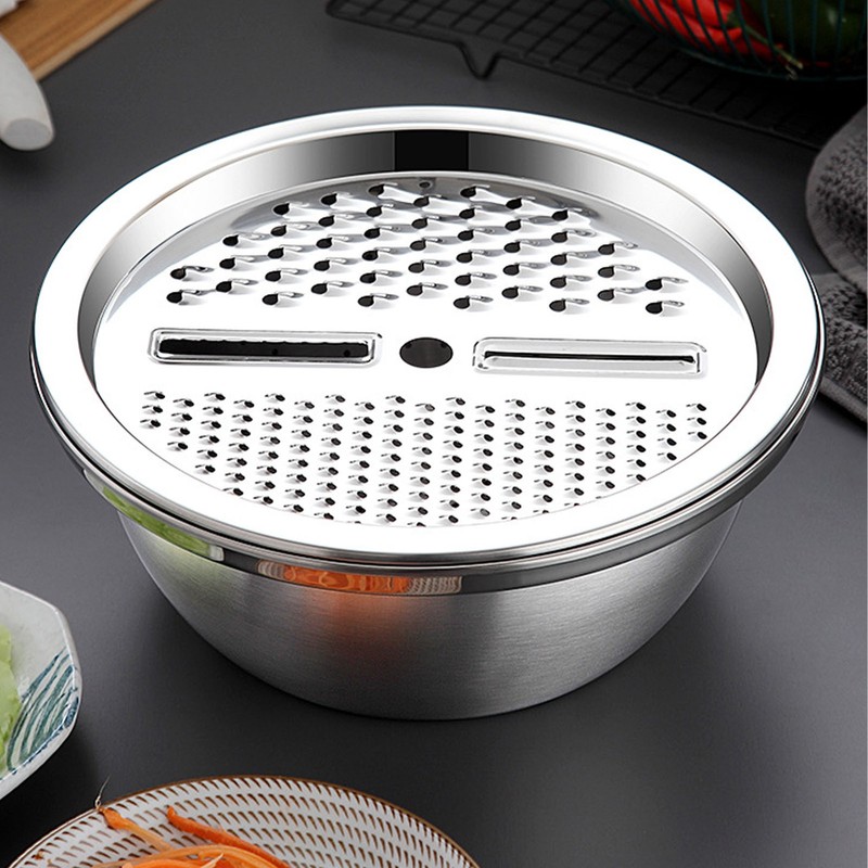 3 In 1 Colander Strainer Set Stainless Steel Rice Washing