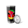 Eritrea Germany Flag Eritrean German Zipper Stainless Steel Insulated Tumbler