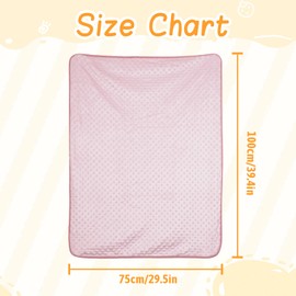 Bemaystar Baby's Snuggle Blanket, 30x40 Inches, Double Layer Soft Plush, Dotted Backing, Ideal for Bed Throws, Pink