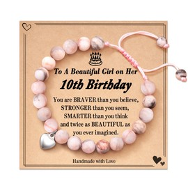 FYUKISS Birthday Gifts for Girls, 10 Year Old Girl Gift Ideas, Sweet 10 Birthday Bracelet Decorations Gifts for Sister Niece Daughter Granddaughter