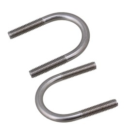 CNBTR 304 Stainless Steel Silver U-Bolt Screws Saddle Nuts M6x27mm for Pipeline Pack of 5