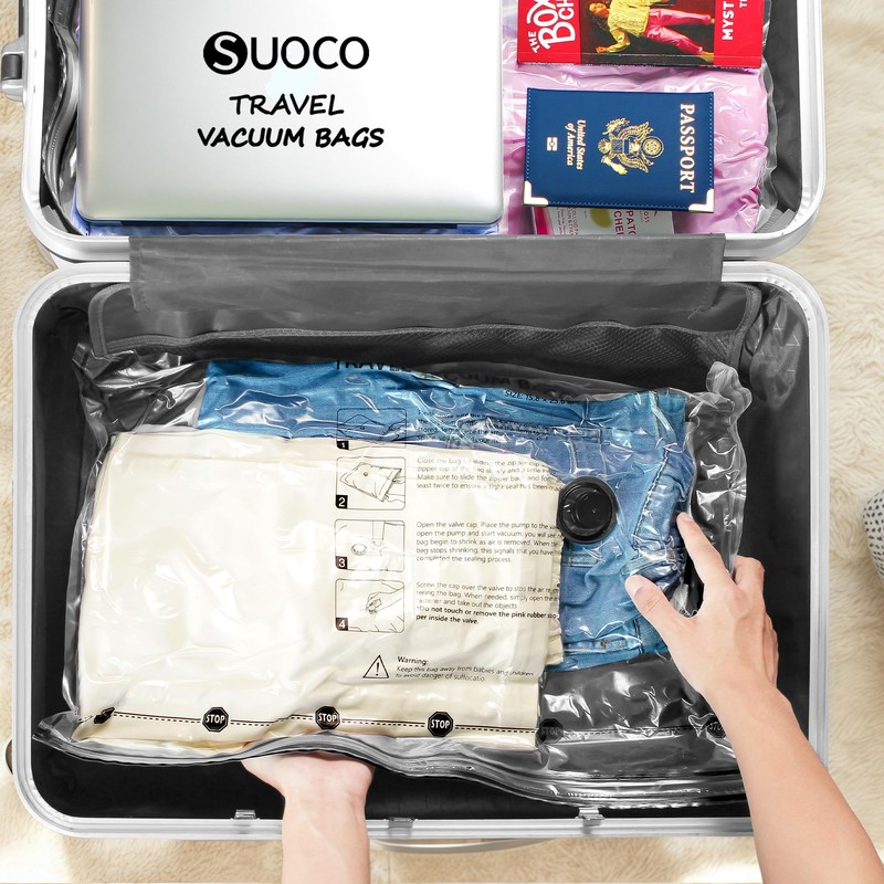 15 Pack Travel Vacuum Storage Bags for Clothing with Rechargeable
