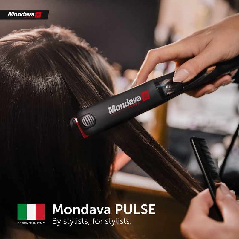 Mondava Professional Ceramic Tourmaline Hair Straightener Flat Iron and Curler,
