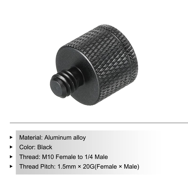 sourcing map Microphone Stand Adapter M10 Female x 1/4 Male