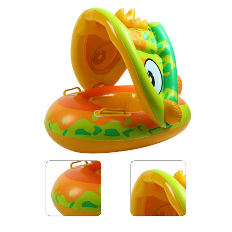 Swim Ring Awning Unique Shape Gasbag Comfortable Backrest Swimming Ring