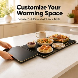 ASBRAVO Electric Warming Tray, 10-Sec Fast Heat,8 Temps & 24 Timer, 33x15