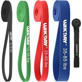 Resistance Bands, Pull Up Bands, Workout Bands for Exercise, Thick Heavy Resistance Band Set with Door Anchor, Elastic Bands for Body Stretching, Crossfit Training at Home/Gym for Men & Women - Colour: Multicolor(8-85LBS)