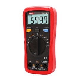 UNI-T Digital Multimeter Tester UT133A, AC DC Voltage Current Dmm Multimeter 6000 Counts Auto Ranging NCV Measures Volt Amp Ohm Capacitance Frequency Temperature, Continuity Diode Test, Palm Size
