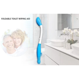 Foldable Butt Wiper Tool - Toilet Aids for Wiping Bottom Buddy Wiper Self Wipe Assist Wand - Daily Living Bathroom Aids for Limited Mobility