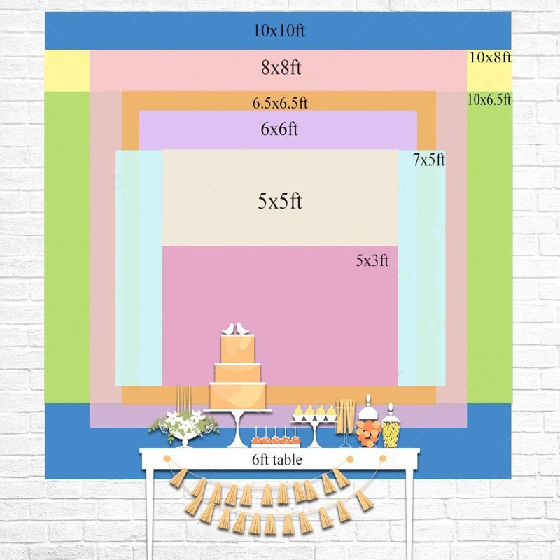 10x6ft Boho Beige Baby Shower Backdrop Wedding Birthday Party Portrait