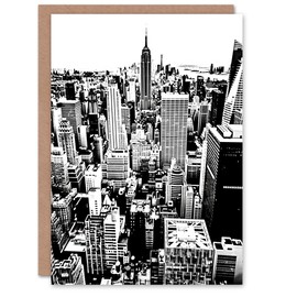 Artery8 New York Aerial View Cityscape USA Birthday Card