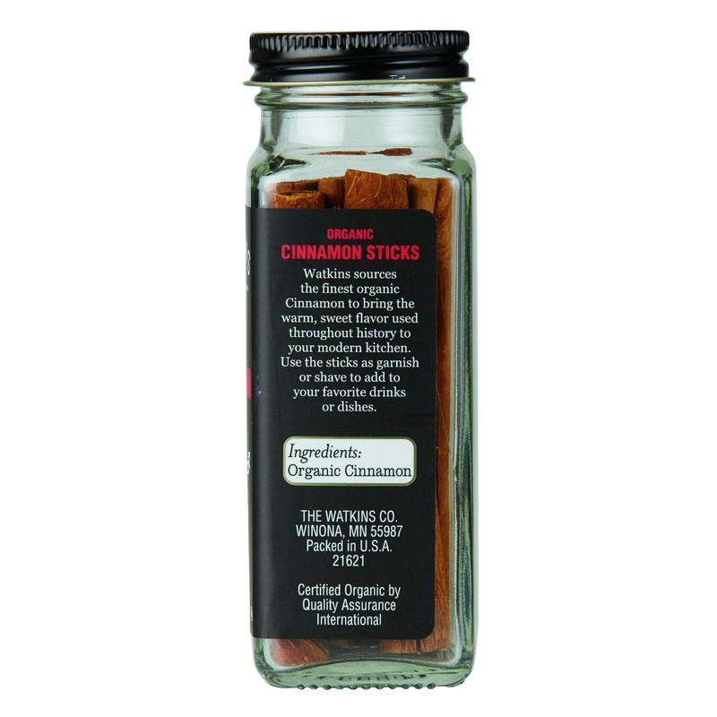 Watkins Organic Cinnamon Sticks, 1.2 Ounce, 3 Count