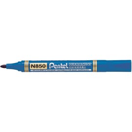 Pentel Permanent Markers Bullet Point - Blue (Pack of 12)