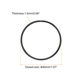 sourcing map Piston Ring Set, 2Pcs 40mm x 1.5mm Standard Size Piston Rings Fit for Chainsaw Replacement Parts