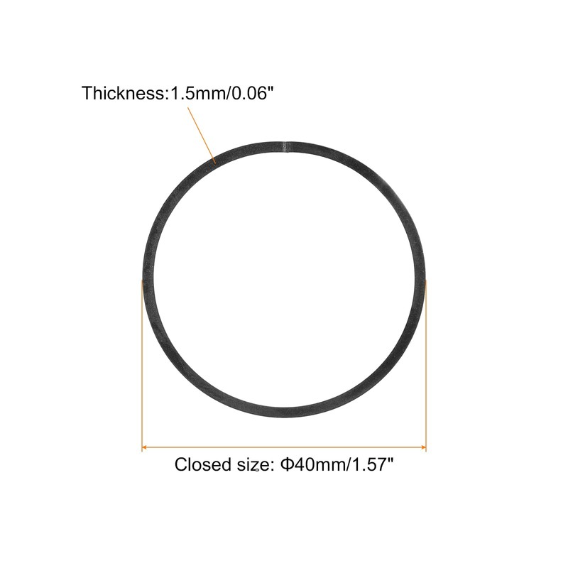sourcing map Piston Ring Set, 2Pcs 40mm x 1.5mm Standard