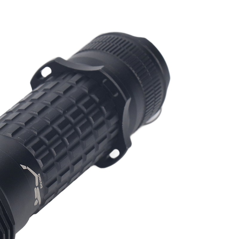 Diving Flashlight LED White Light Underwater Dive Torch IPX8 Waterproof