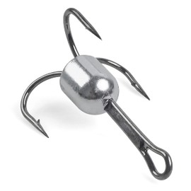 Snagging Hooks Snagging Weighted Treble Hooks Large Treble Fishing Hook Bunker Snag Hook with Weight for Saltwater Freshwater Bass Trout Salmon 5/0 6/0 8/0 10/0 (5/0-1oz-5pcs)