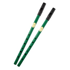 Set of 2 Green Traditional Irish Whistle in the Key of D (Green Key D)