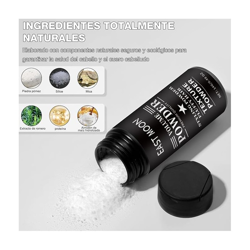 Polvo Texturizador y voluminizador para Cabello, efecto Volumen y Mate,